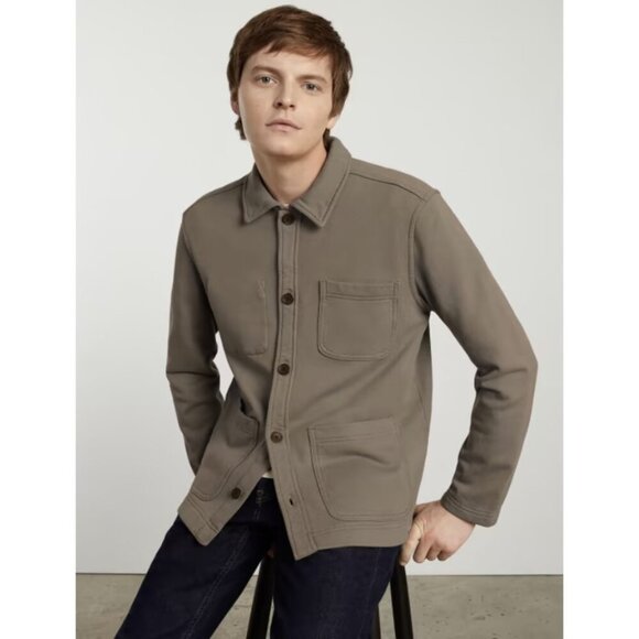 Everlane Other - EVERLANE The French Terry Chore Jacket in Overcast Brown - Men's Size XXL